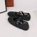 Cross-border 2026 New Embroidered Mesh Breathable Shallow Round-Toe Flat Sandals Women's Mary Jane Shoes_vogvips.com