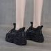 Y668 Dad For Women Ins Style Full Rhinestone Lace-up Casual Leopard Print Women's Shoes_vogvips.com
