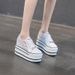 Women's Spring Summer New 2026 Platform Lace Hollow Breathable Height Increasing Single Shoes Korean Style Easy To Match_vogvips.com