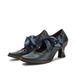 Dream Butterfly New European And American Fashion Flower Blue Ethnic Style Ribbon Lace-up Women's Single Shoes_vogvips.com