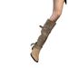 Over-the-Knee For Women 2025 Autumn Winter Khaki Suede Fashion Thick Heel Slimming Ruched Slouch Boots_vogvips.com