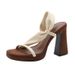 Waterproof Platform Short Heel Thick Bottom High Heels French Women's 2025 Summer New Dresses Accessories Fashionable And Exquisite Wear Comfortable_vogvips.com