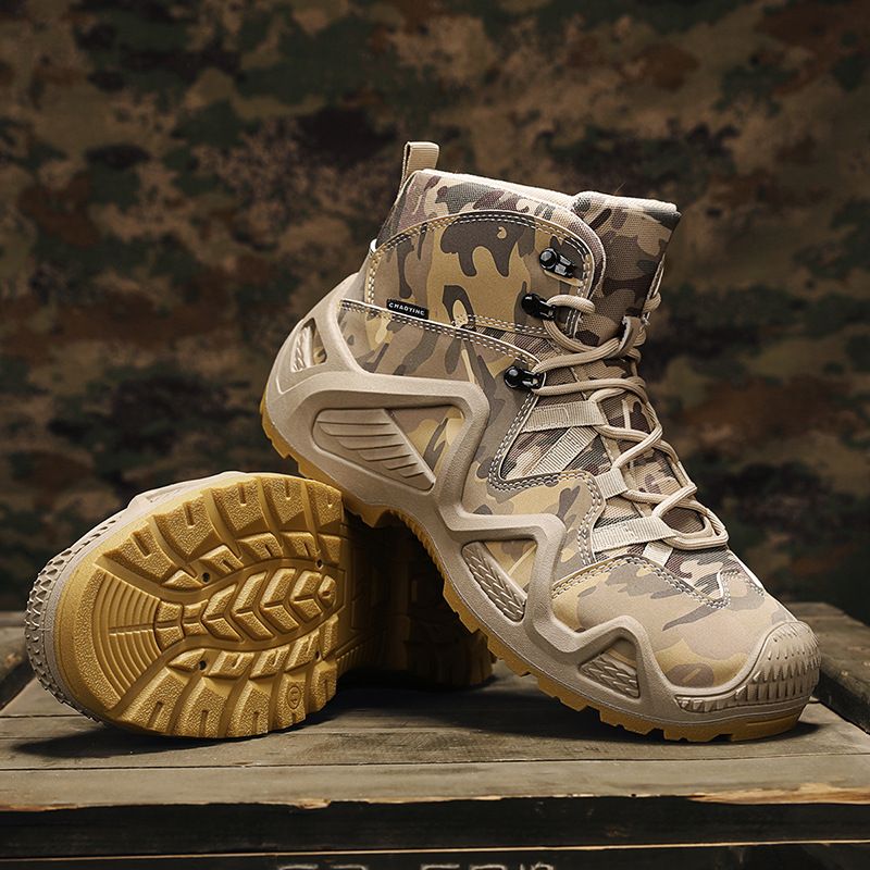 Large Size 46 Martin Boots Men's High-Top Hiking Non-Slip Height-Increasing Camouflage Outdoor Training Tactical Shoes_vogvips.com