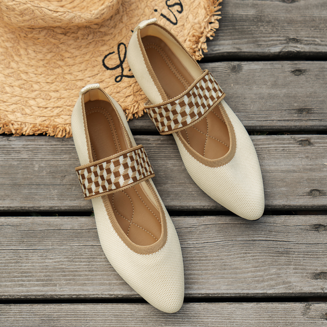 Damen Ballerinas Freizeit Schuhe Low Heel Barfuß Elegante Frau Turnschuhe Socofy Bequeme Spitze Zehen Auf Angebot_vogvips.com