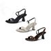 Unique French-style Leopard Print Strap Sandals Women, 2026 New Summer Model, Suitable For Pairing Skirts, With Thin_vogvips.com