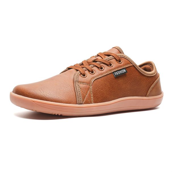 Hot Sale Men Womens Shoes Leather Wide Barefoot Shoes Soft Sole Male Casual Shoes Fashion Wear Wear Resistant Women Men Sneakers_vogvips.com