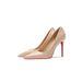 Red Sole Black High Heels Thin 2025 New Sexy 8CM Patent Leather Pointed Toe Professional Shallow Mouth Single Shoes Nude_vogvips.com