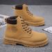 2025 Yellow Autumn/Winter Men's Martin Boots Work Clothes Waterproof And Anti Slip Mountaineering Construction Site Wear A5f8_vogvips.com