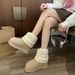 Internet Celebrity Snow Boots For Women 2025 Winter New Versatile Fleece-Lined Thickened Warm Waterproof Non-Slip_vogvips.com