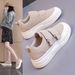 Women's Velcro Sneakers, Cream-colored Loafers, 2026 Spring-summer New Casual Versatile Sports Shoes For Women Q2001_vogvips.com