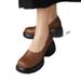 Qi Yan Soft Lightweight Loafers Thick Sole Platform Small Leather 2025 Spring New Single Shoes For Women_vogvips.com