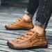 Spring And Autumn Martin Boots New Bean Casual Business Men's Large Sewn Leather Shoes With Velvet_vogvips.com