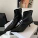 French Style Pointed Toe Stiletto High Heel Ankle For Women, Spring And Autumn, High-End Fashion Slip-On Elastic Slim_vogvips.com
