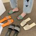 Trendy Colorful Rhinestone Flat 2025 Spring Summer Candy Color Outdoor Casual Wear-Resistant Women's Slippers_vogvips.com