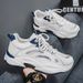 Spring New Breathable Mesh Men's Versatile Thick Bottom White Sports And Leisure Dad Trendy Shoes_vogvips.com
