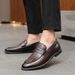 Men's Genuine Leather, Penny Loafers, Men's Business, British Casual Leather Shoes, Sole, Soft Surface, One Foot Kick,_vogvips.com