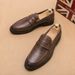 Summer Hair British Casual Men's Business One Foot Leather Men's Breathable Youth Lefu Formal Wedding Shoes_vogvips.com