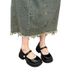 Spring And Summer Thin Japanese Jk Niche Design Pure Lace Lace Light Mouth Pearl Buckle Loafers Women_vogvips.com