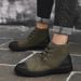 European Warm Series Large Size Outdoor Martin Autumn High Top Men's Leather Korean Style Cotton Boots_vogvips.com