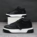 Men's Trendy White Sneakers High Top Soft Soled Casual Shoes Korean Style Thick Soled Autumn 2025 New_vogvips.com
