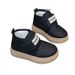 Kids' Fleece-Lined Winter Boots – Soft Rubber Sole, Non-Slip, Unisex (Khaki/Black), Sizes 22-33 (14-20.2cm Insole)_vogvips.com