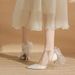 European Collection 2025 New White High Heels Women, Thin Heel With Bow, Comfortable For Bridesmaids And Brides_vogvips.com