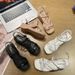 Wo's Summer New Thick-soled Wedge Fairy-style Sandals, Thickened Roman Woven Strap Foreign Trade Beach Sandals For_vogvips.com
