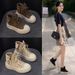 Thick-soled High-top Board Shoes Women's Creative Casual Versatile Niche Female Students Casual Board Shoes_vogvips.com