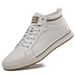 Invisible Mid-top Heightening Shoes Men's Breathable British Style Sot Sole Inner Heightening Men's Shoes Sports And Leisure Board Shoes_vogvips.com