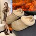 Qingmi~ Fleece-Lined Warm 2025 New Winter Style Height-Increasing Thickened Outdoor Furry Cotton Shoes Retro_vogvips.com