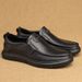 Top Layer Cowhide Casual Single Business Leather Work Clothes Shoes, Breathable Flat Heels Men's Shoes_vogvips.com