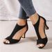 Fashionable Women's Side-cut Foreign Trade Summer Wholesale European And American Fish-mouth Shoes Back Zipper, Closed_vogvips.com