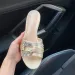 Cross Border New Casual Rhinestone Slippers Women Suitable For Wearing Outside With Medium And Thick Heel Slip On Style_vogvips.com