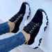 thick-soled color-blocked lace-up running shoes for women large size low-top casual single shoes sports shoes_vogvips.com