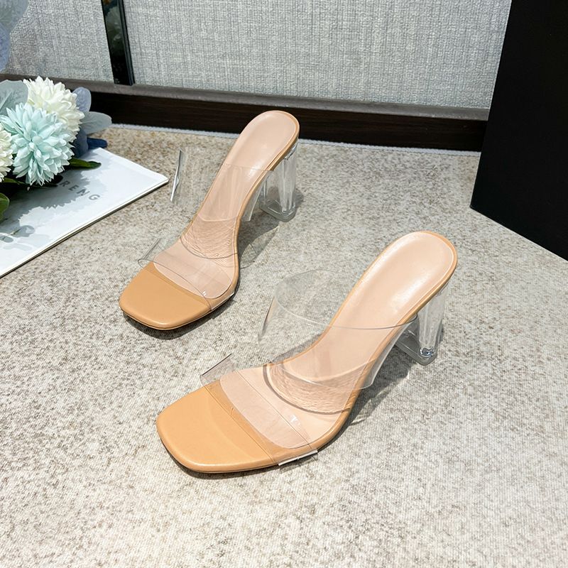 2025 Spring/Summer New Transparent Open Toe Slippery High Heels_vogvips.com