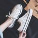 Low-Top Casual Canvas Women's New Fashion Retro Hong Kong Style Slip-On Shoes Breathable Cotton Lined Rubber Outsole_vogvips.com