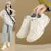 2026 Women's White Sneakers Summer New Korean Version Ins For Female Students Casual Sports Versatile Skate Shoes Street_vogvips.com