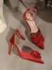 High Heels Red Roses Decorated Stiletto Pointed Fashion Casual Sexy Women S Shoes_vogvips.com
