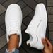 Casual White Wom S Sneakers Chic Silver Trim Soft Lining Non Slip New Minimalist Design PU Leather Skate Shoes For_vogvips.com
