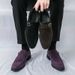 Cross-Border Suede Buckle Leather Spring And Autumn New Men's Casual Shoes Slip-On Hairstylist Loafers Men_vogvips.com
