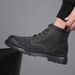 2025 New Versatile High-Top Men's Shoes, Leather Mid-Calf Boots, Fleece Lining_vogvips.com