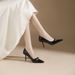 878-5 Sexy One-Strap Bow For Women 2025 Autumn New Elegant Pointed Toe Stiletto High Heels_vogvips.com