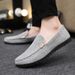 Men’s Shoes Men's Autumn Breathable Canvas Shoes Versatile Moccasins Men's Casual Shoes Korean Style Trendy Slip On Lazy Shoes_vogvips.com