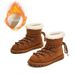 Genuine Leather Snow 2025 Winter New Style Fleece-Lined Warm Lace-Up Short Casual Versatile Thick-Soled Martin Boots For_vogvips.com