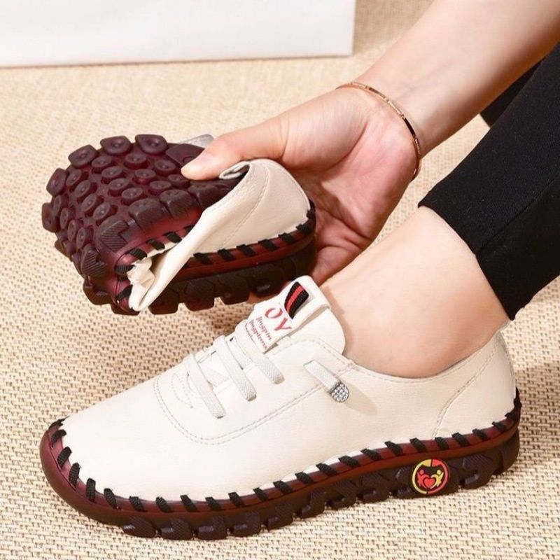 Sneakers For Women Leather Casual Vulcanized Female Shoe Soft Comfortable Flat Loafers Slip On Shoes Zapatillas De Mujer_vogvips.com