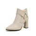 2022 Autumn Winter New High Women Thick Heel Pointed Toe Slimming Short Ankle Martin Boots_vogvips.com