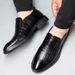 Men's Formal Business Casual 2022 Summer New Low-top Slip-on Leather Single Shoes Fashion Lace-up Trend_vogvips.com