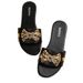Women's Shoes New Fashion Slippers With Bow Buckle Versatile Solid Color Decorative Round-Toe Flat Sandals_vogvips.com