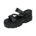 Women's High Heeled Sandals Stylish Versatile Non Slip Summer Thick Soled Roman Style Single Strap Thin Strap Simple Solid Color_vogvips.com