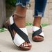 Women's European And American Roman Sandals, Size 45, New Summer Style, Platform Thick Sole, Suitable For Pairing With_vogvips.com